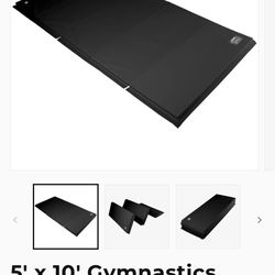 5’ X 10’ Black Gymnastics Tumbling Mat