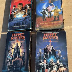 Puppet Master 2 4 5 6 - Full Moon VHS HORROR LOT of 4 Collection