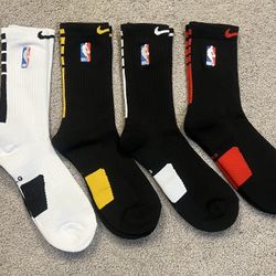 4 Nike Elite Drifit Crew Socks NBA Varsity Pack