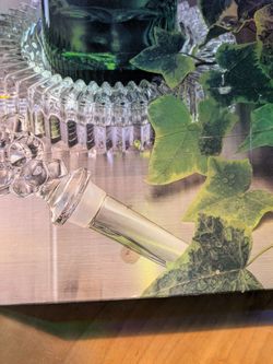 Mikasa Crystal Diamond Fire Wine Set Wine plate and bottle stopper Japan