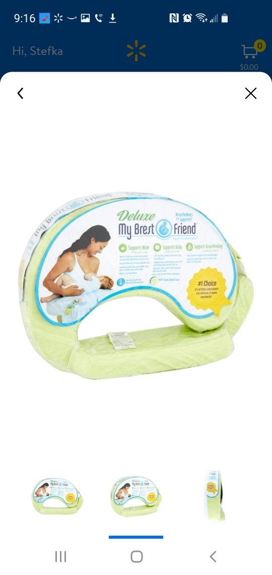 New: My Brest Friend Deluxe Nursing Pillow - Green