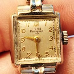 14K White Gold Rare Girard Perregaux 1791 Swiss Watch