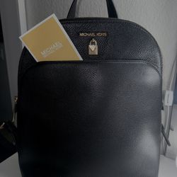 MICHAEL KORS Large Leather Black Backpack