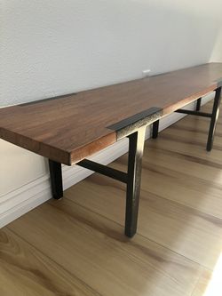 Midcentury Wood Bench