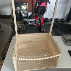 Baby Wood Gift Basket 