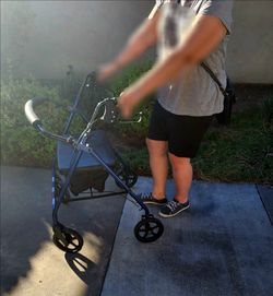 ProBasics Deluxe Bariatric Aluminum Rollator with 8" Wheels Heavy-Duty 400lb