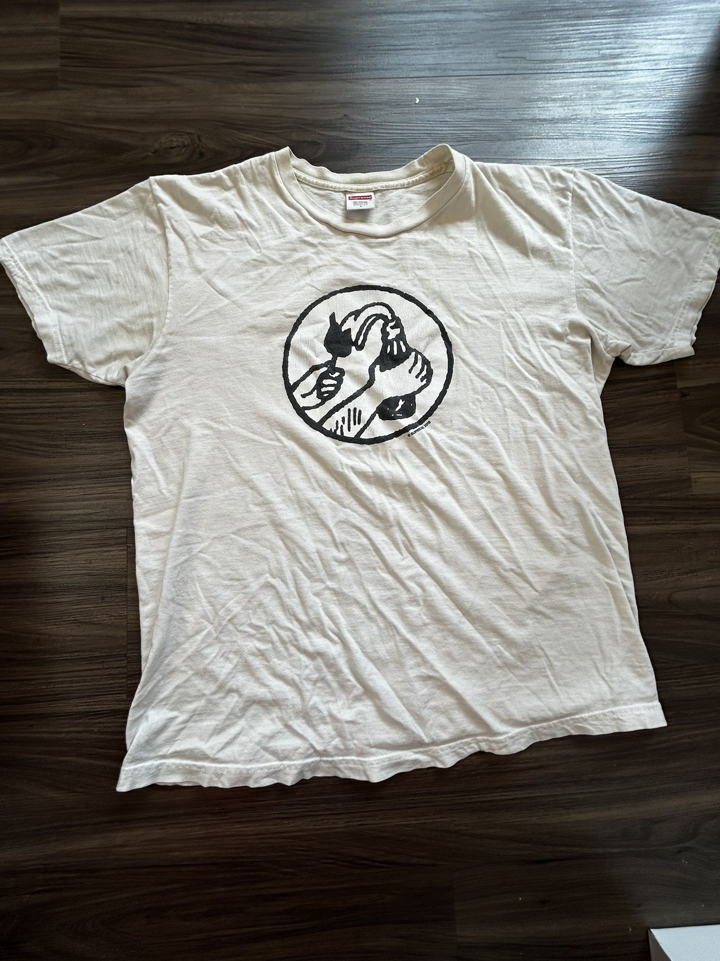 Supreme, T-Shirt,Off-white,size Mens Large