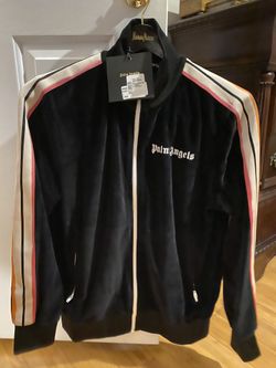 Brand New Palm Angels Contrast Velvet Stripe Handmade Tie-Dye Track Jacket Size Large