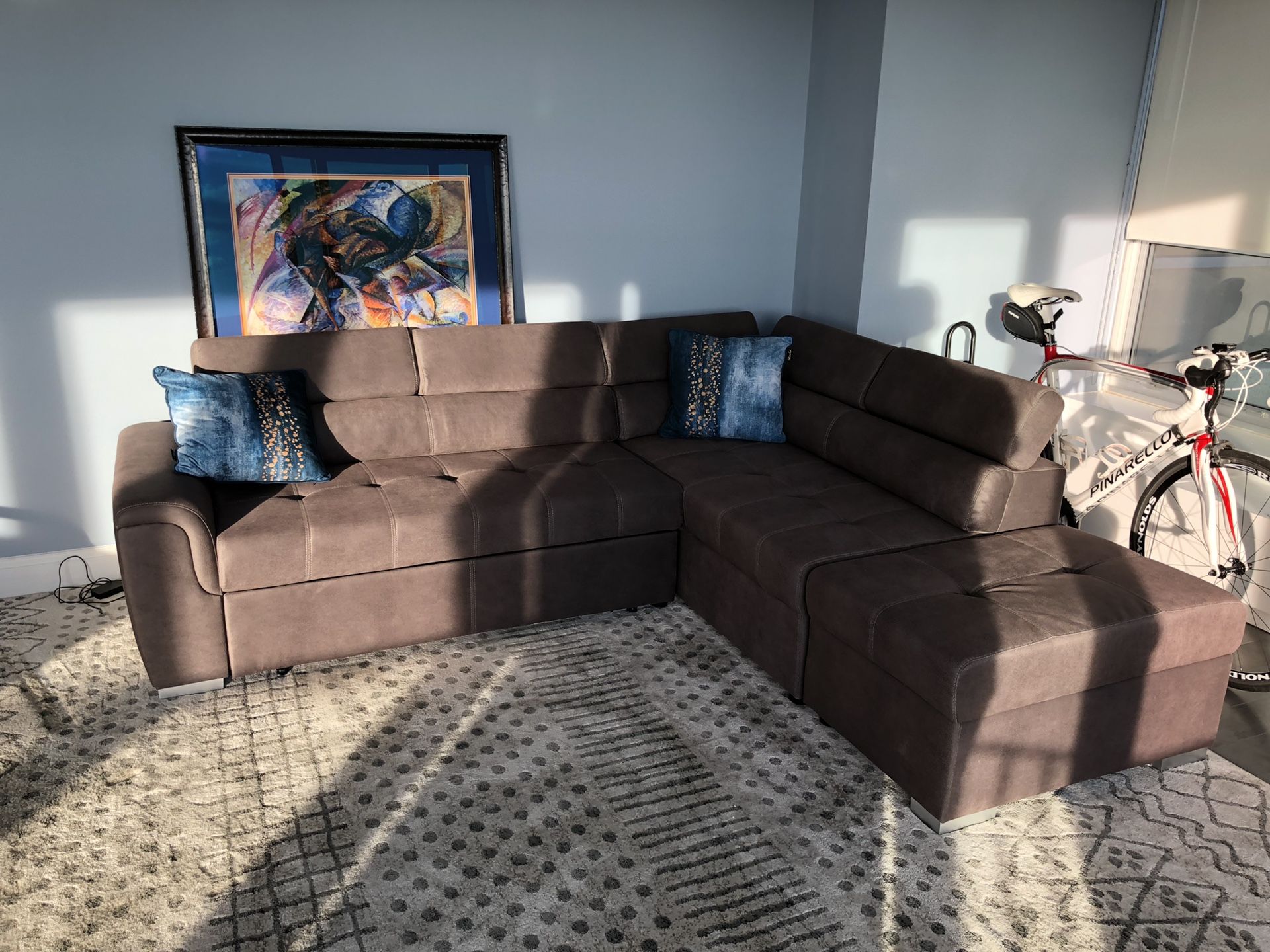 Truesdale sleeper sectional with ottoman deals