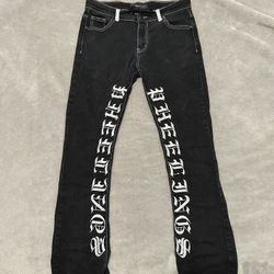 Flared Jeans With Design 