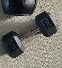 CAP Barbell 30 lb Rubber-Coated Hex Dumbbell – Good Condition