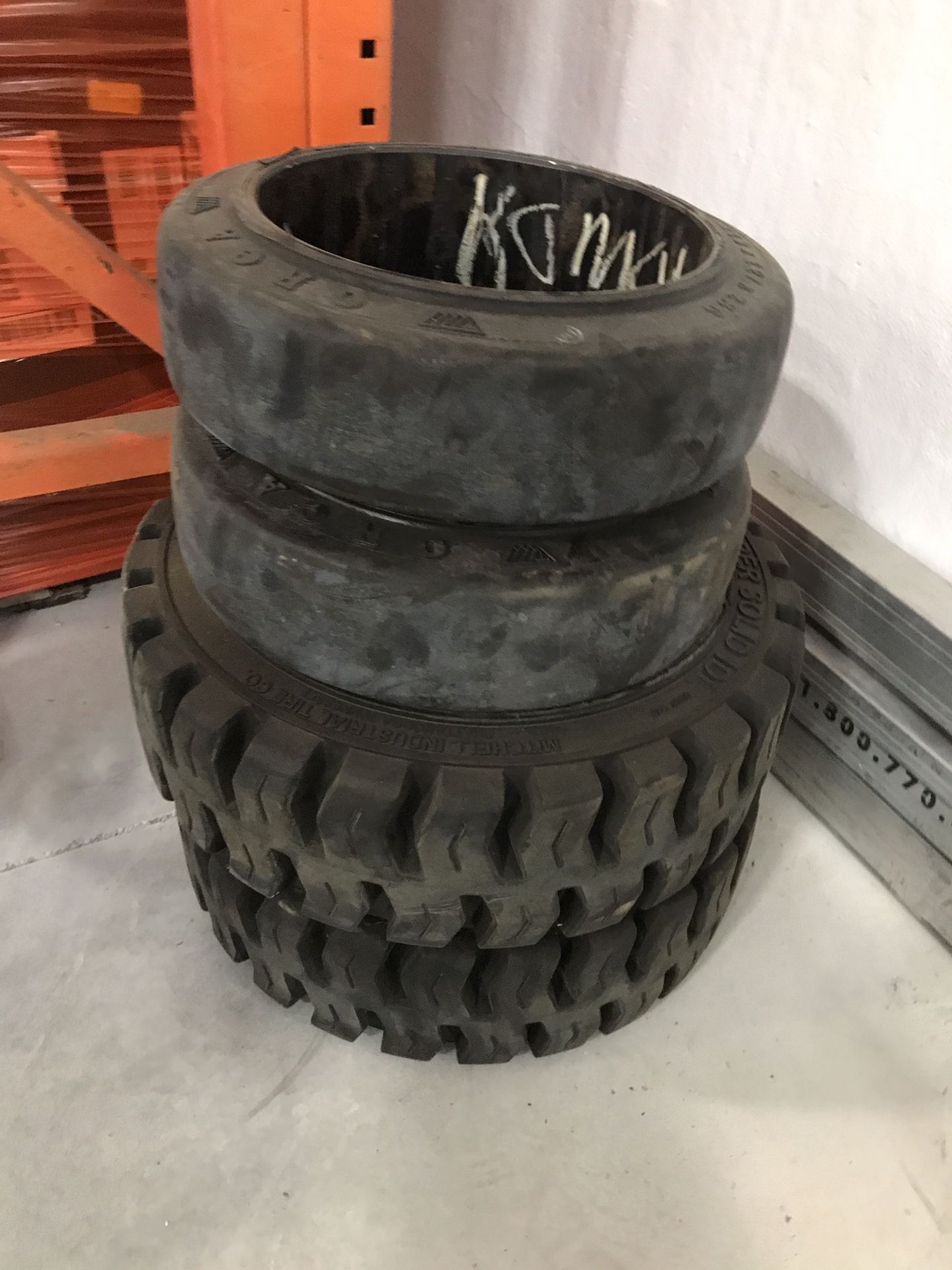 Set Of (4) Forklift Tires