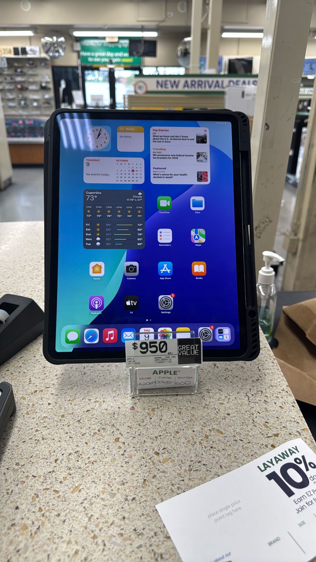 Apple iPad Pro Storage 500 Gb