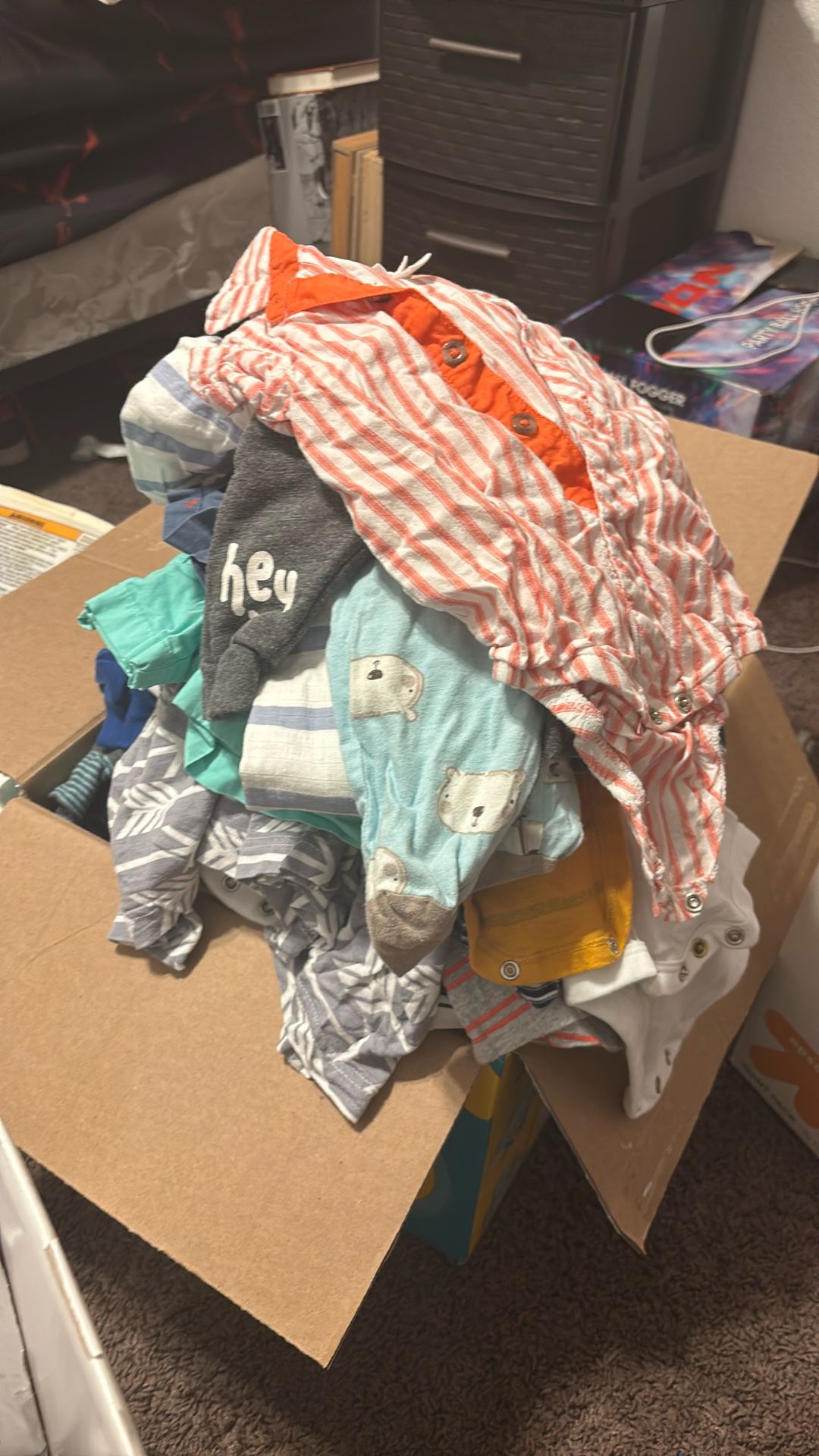 Box Full Of Baby Clothes
