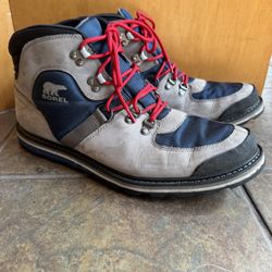 SOREL Madson Sport Hiker Hiking Boots Waterproof Men's Size 12 Blue Gray Shoes