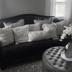 Leather Couch And Love Set