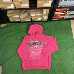 Pink Sp5der Hoodie *LARGE*