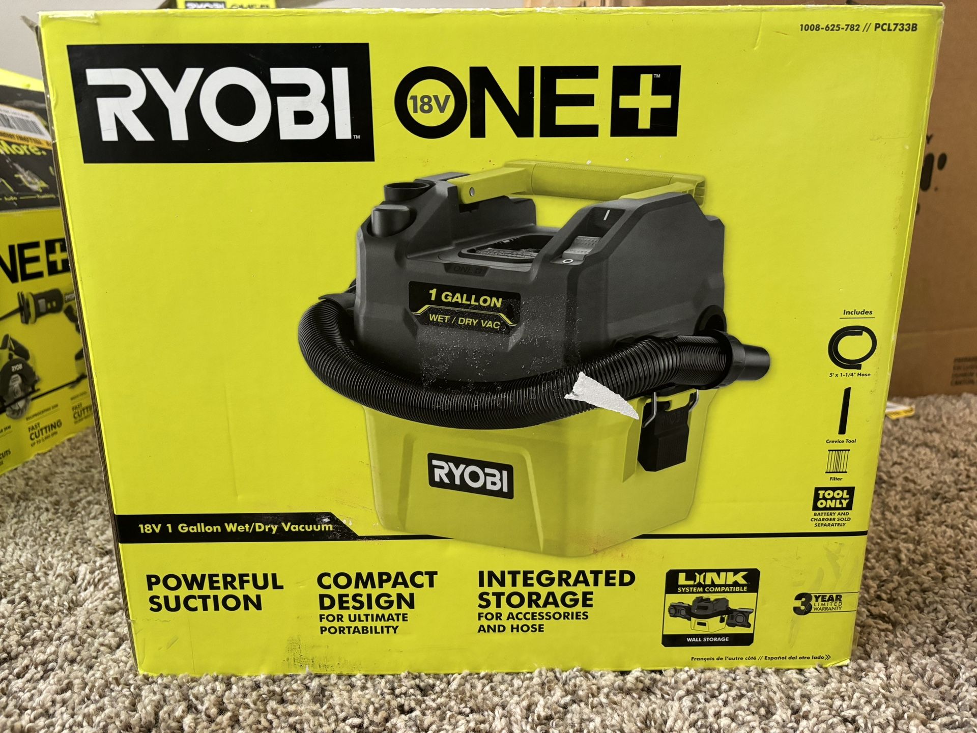 Vacuum Wet/Dry Cordless 1 Gal 18V