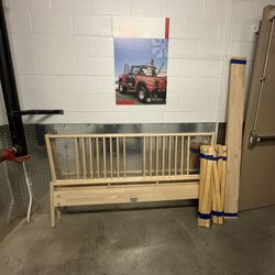 IKEA King  BJÖRKSNÄS Birch Bedframe w/Casper Mattress