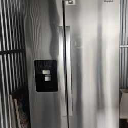 Whirlpool Side By Side Refrigerator - Stainless Steel