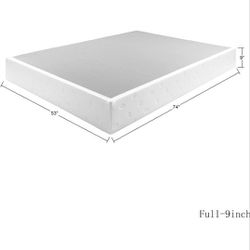 Full 5 Inch Metal Box Spring Bed Base with Fabric Cover, Heavy Duty