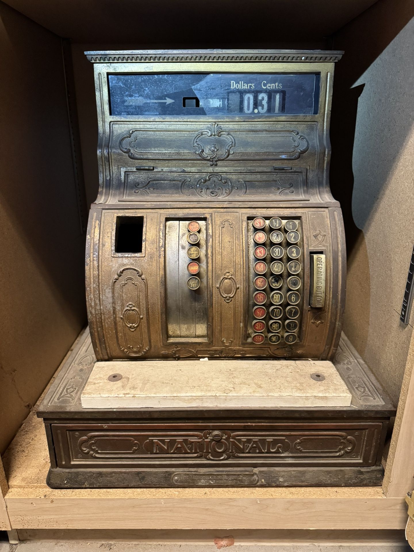 Brass National Cash Register circa 1910