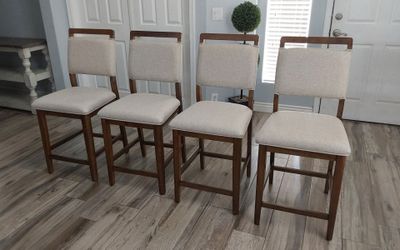 Four Beautiful mid-century/modern counter Height bar stools