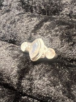 Genuine Labradaomite  And Moonstone Ring