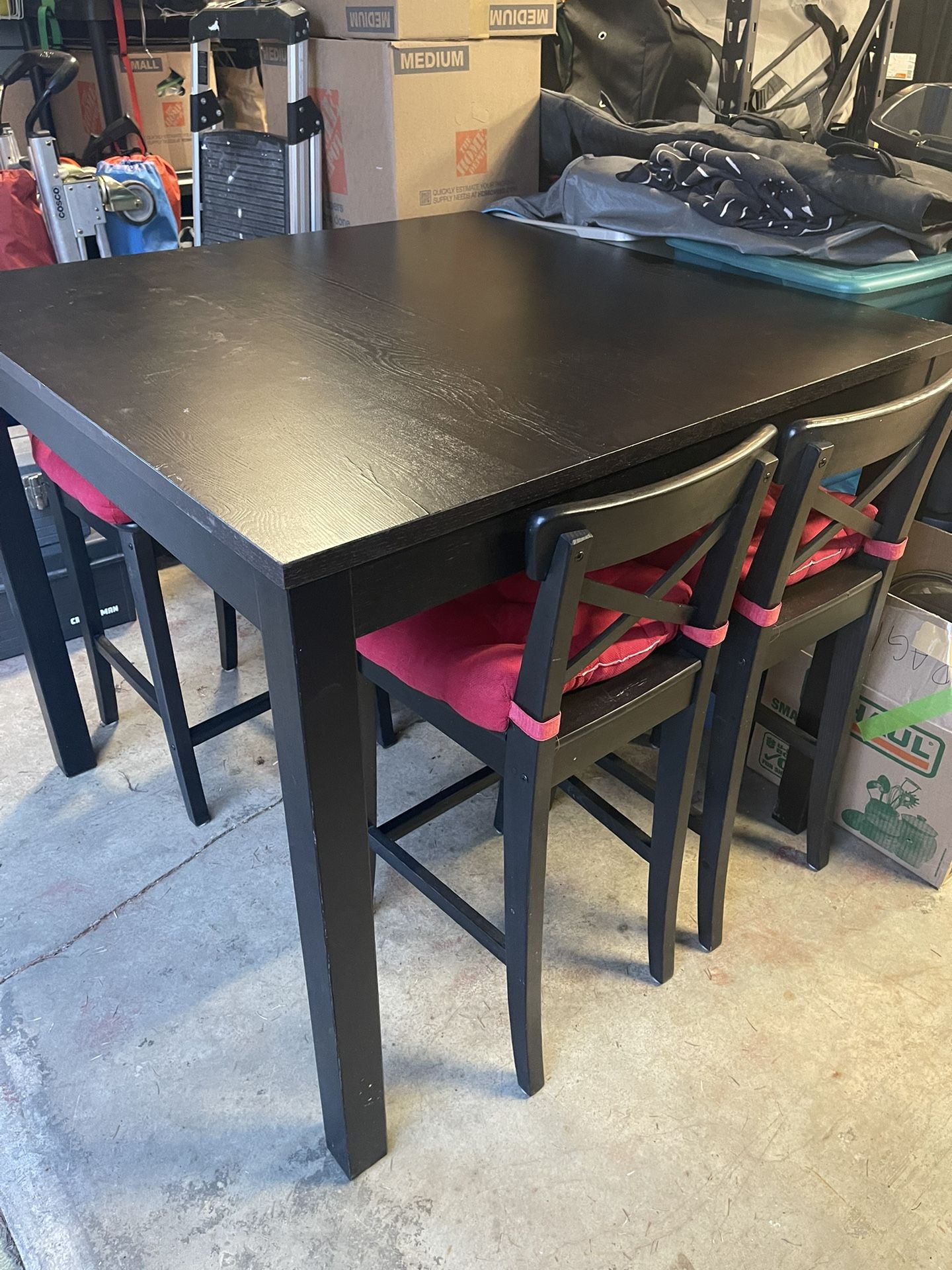 IKEA Pub Table with Four Padded Chairs for Sale in Lacey, WA OfferUp