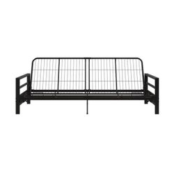 Elm & Oak Miles Metal Futon Frame, Black 