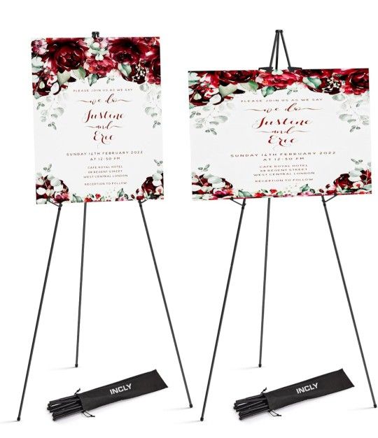 Black Folding Easels For Display 2 Pack