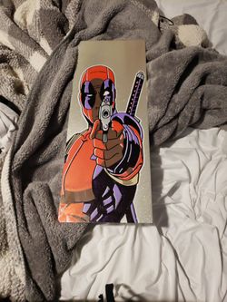 Deadpool metal graphic poster