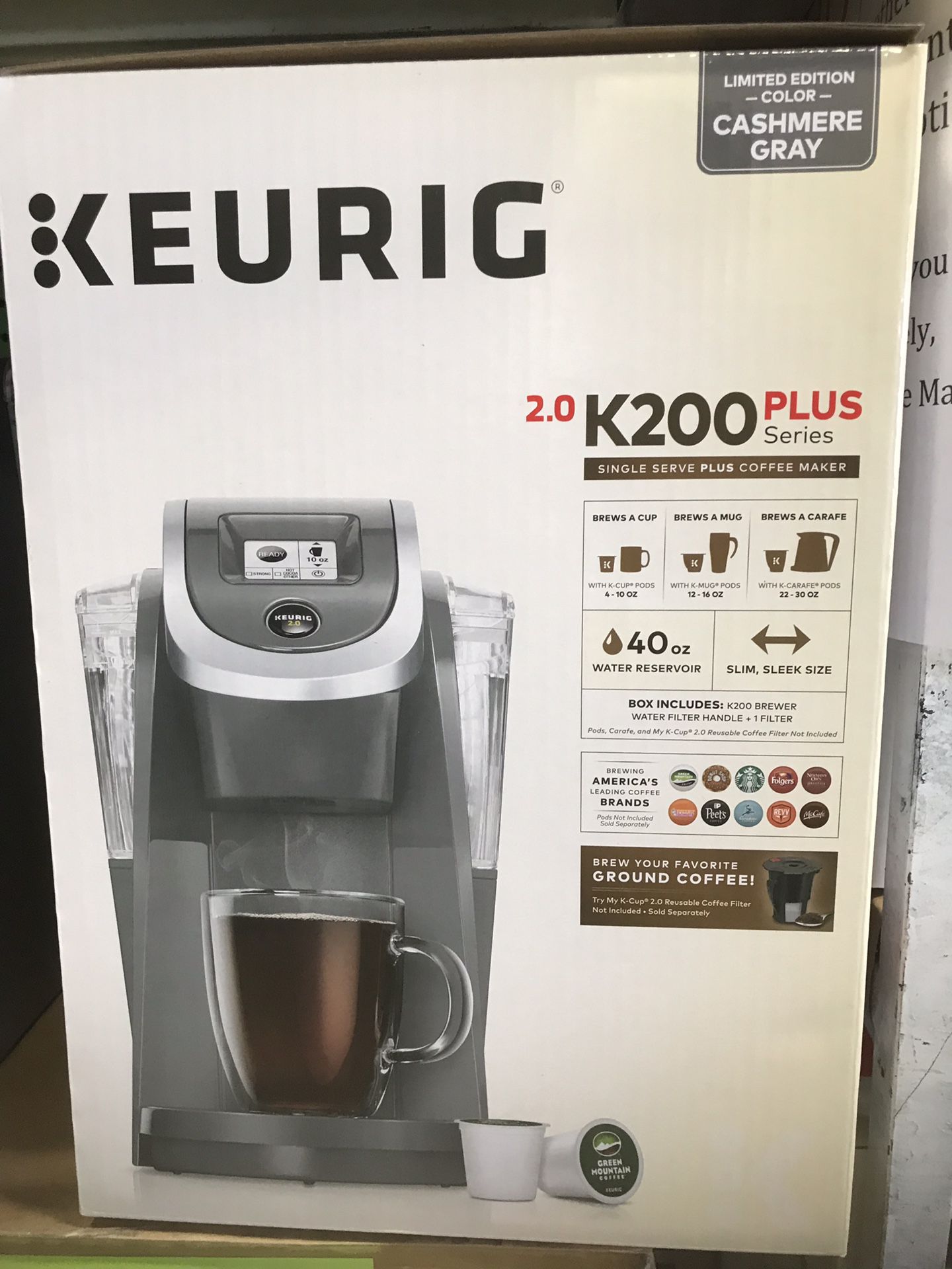 New Keurig 2.0 in box gray color