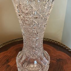 Stunning European Hand Cut Vase