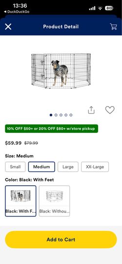 Pet exercise pen medium size