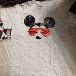 Matching Mickey & Minnie Couple T-Shirts - Set of 2