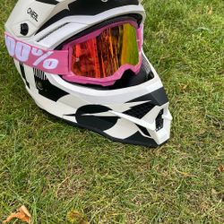 Dirtbike Helmet With Goggles Smaller Size