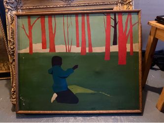 “Modern Forest Scene Painting Signed Zimmerman