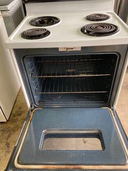 Black and white stove