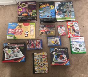 $100 for all New Toys! Shoot offers for Each! $12 average for each, some lower some higher.  Children's STEM & Logic Game / Toy Lot (12 Items)