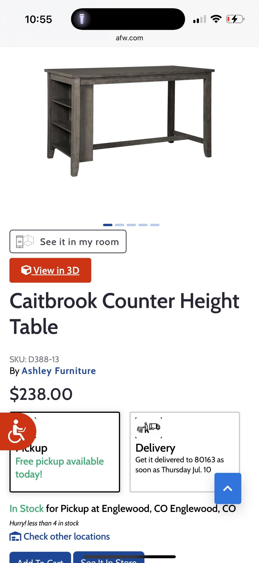 For Sale: Caitbrook Counter Height Dining Set by Ashley Furniture