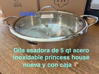 Cacerola de 5 qt acero inoxidable 👉 princess house todo nuevo y con caja 📦