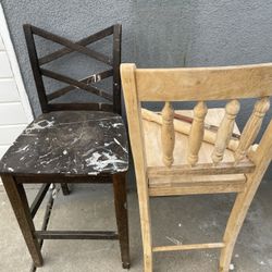 Free must take all  (2) Pub chairs needs project table long glass - near Bullard/  Marks area let me know for accurate address- in Fresno