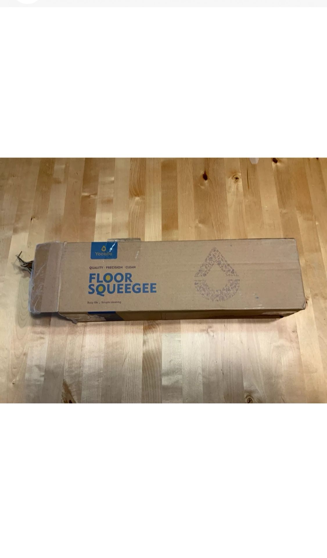 Yocada Floor Squeegee Scrubber 54in Long Adjustable Telescopic Pole Heavy Dut...