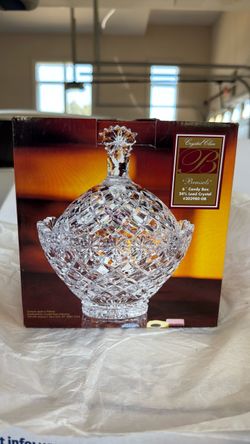 Crystal Clear Brussels 6" Lead Crystal Candy Box