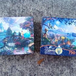 Lot Of 2 Jigsaw Puzzles Thomas Kinkade