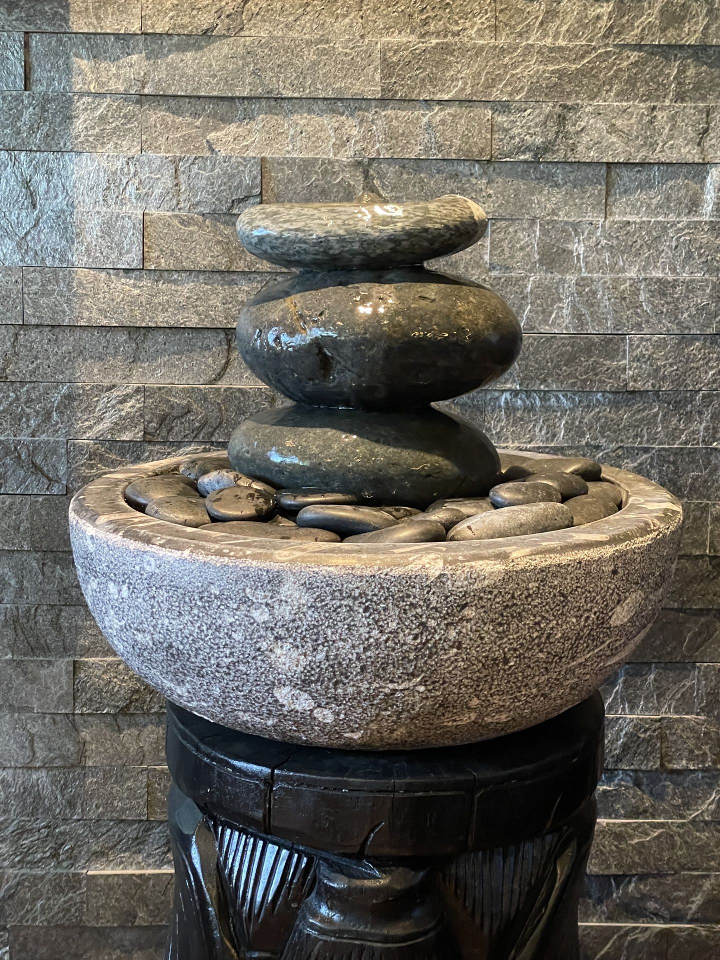 One-of-a-Kind Fossil Tabletop Indoor or Outdoor Fountain