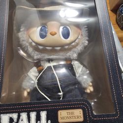 Pop Mart Labubu THE MONSTERS FALL IN WILD SERIES Vinyl Plush Doll Pendant 'Grey'