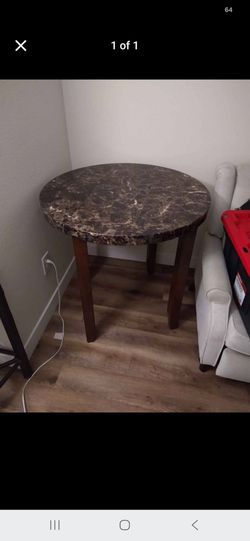 Dinning set 5-Piece Faux Marble with 4 Chairs
