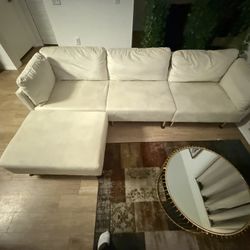 SOFA + OTTOMAN (cream)